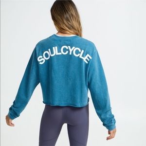 Soulcycle cropped crew neck hoodie